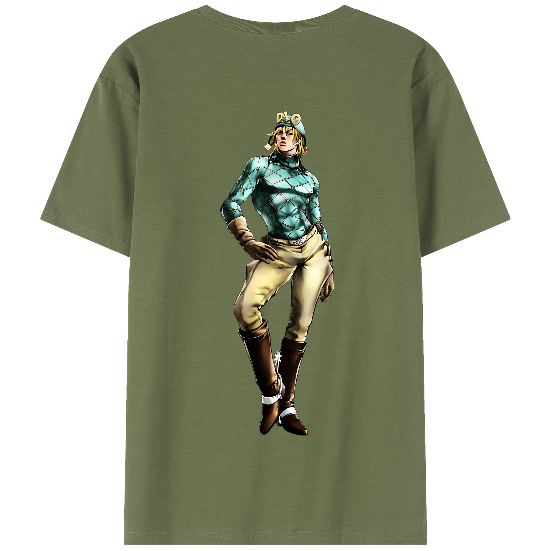 （画像用） ジョジョの奇妙な冒険 ディオ?ブランドー JoJo's Bizarre Adventure Dio Brando 綿100％半袖Tシャツ（背面プリント）